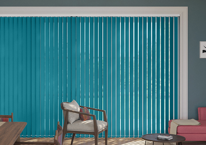 Palermo (Blackout), Teal Blue - Vertical Blind - Image 3